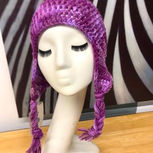 Purple knit hat
